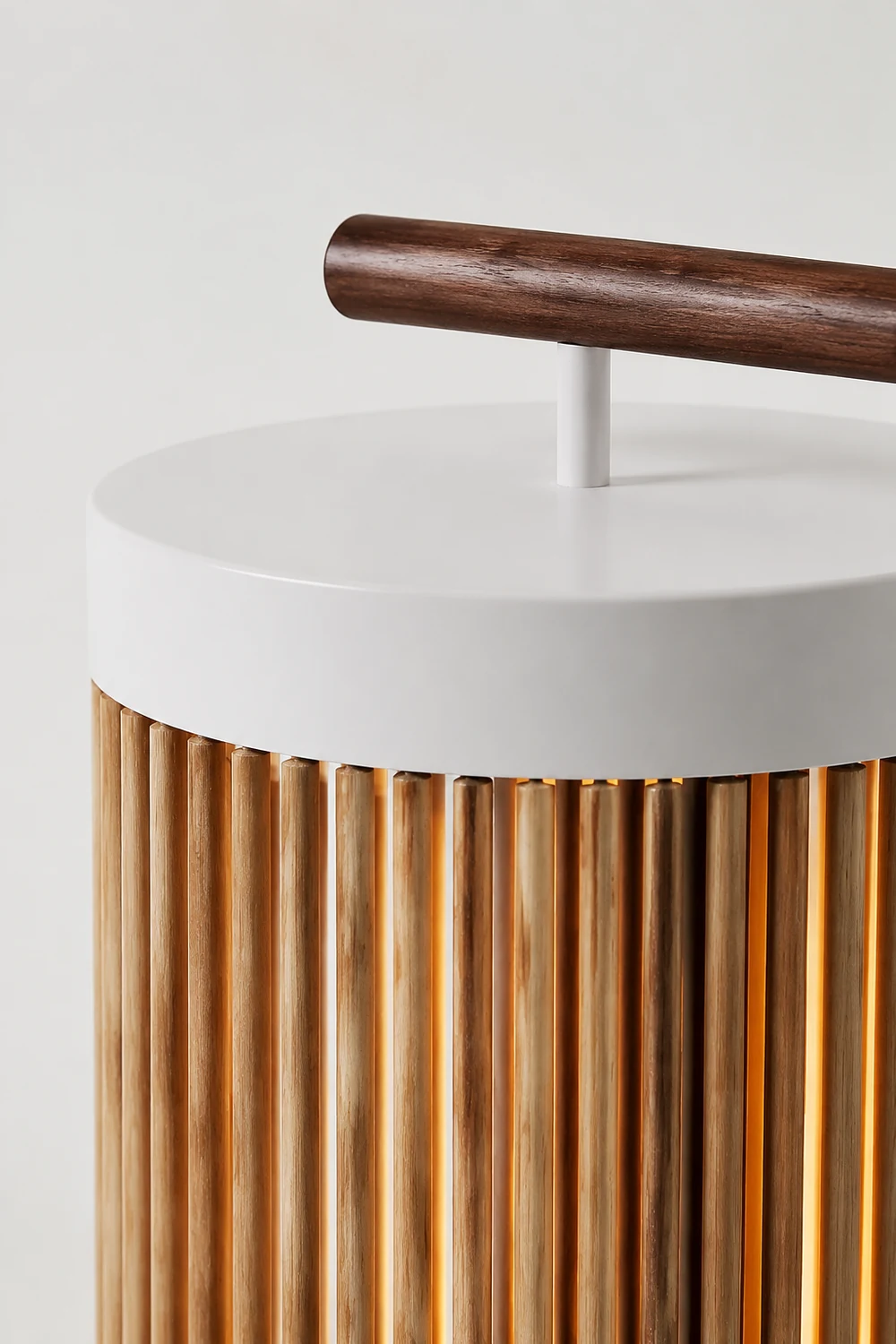 Ritta Außenstehleuchte Zeitgenössisch, Solar, Metall & Rattan, 35/60/100 CM - Lumpaz