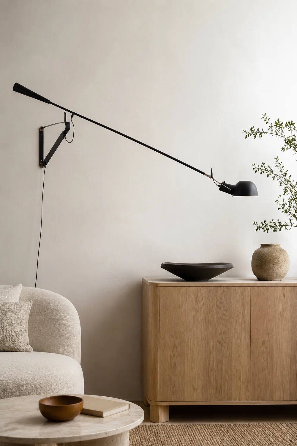 Brady Lange Schwenkarm-Wandleuchte, 2 Farben 130CM Lang - Lumpaz