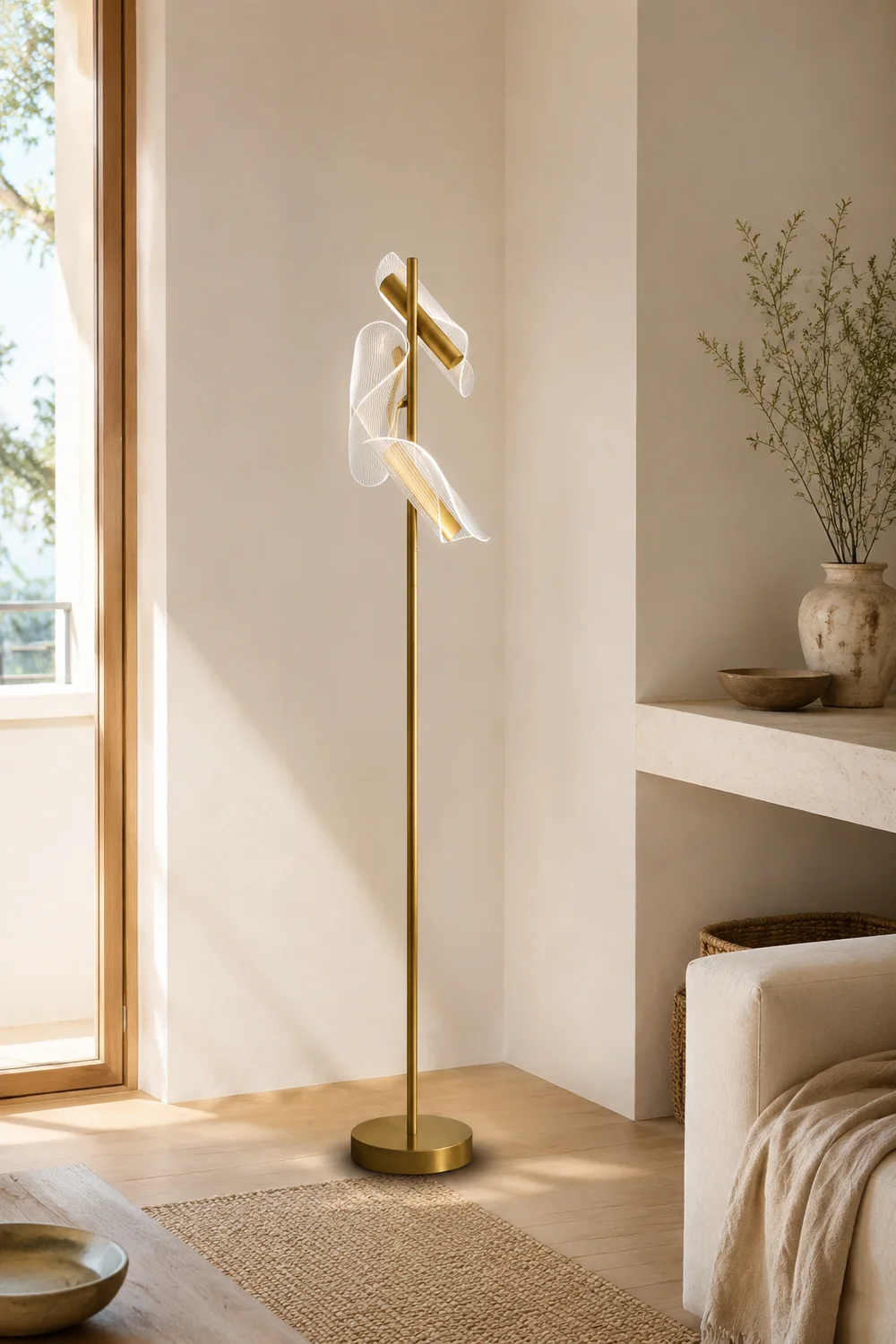 Salgado Wellige Stehlampe, 3-flammig - Lumpaz
