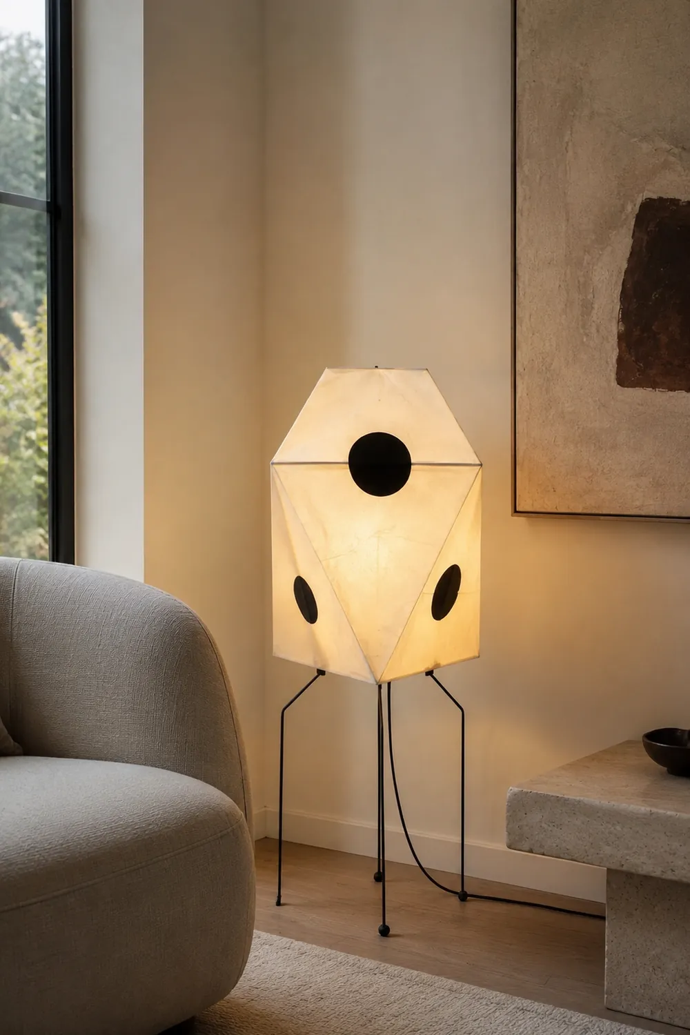 Renée Stehleuchte Kunstdruckpapier & Metall, 48CM Lang - Lumpaz