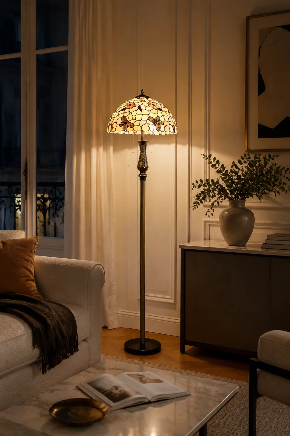 Alessio Schmetterling & Blume Stehlampe, Metall, 160CM Lang - Lumpaz