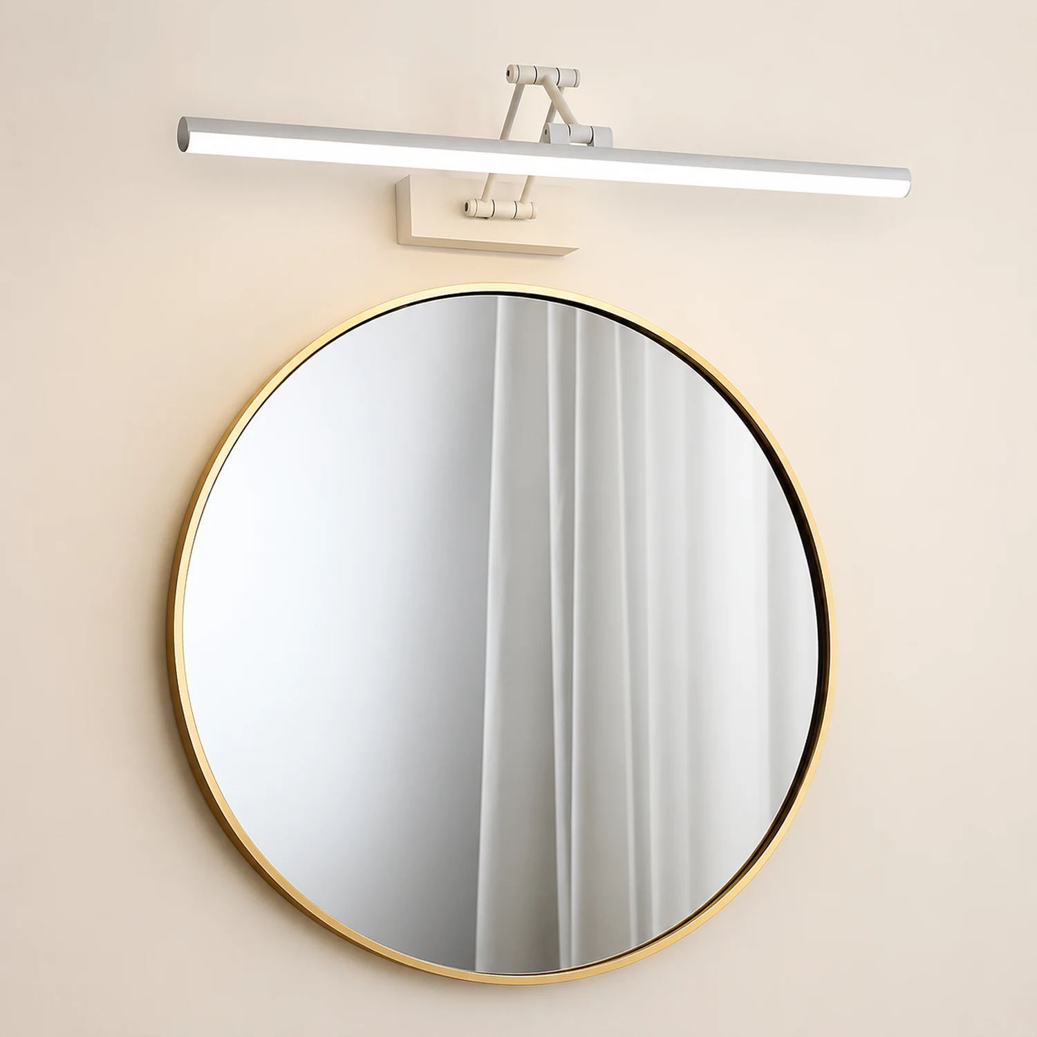Edge Spiegelfront Waschtisch-Wandleuchte, Metall, 40/50/60/80/100CM Lang - Lumpaz