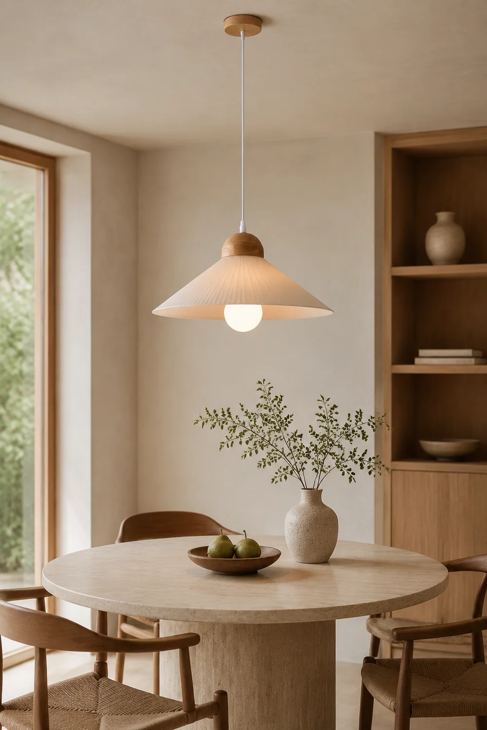Ozaw Pendelleuchte Plissiert, ∅44CM - Lumpaz