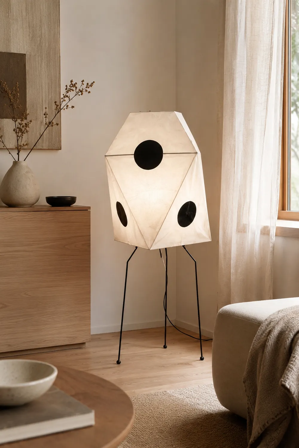 Renée Stehleuchte Kunstdruckpapier & Metall, 48CM Lang - Lumpaz