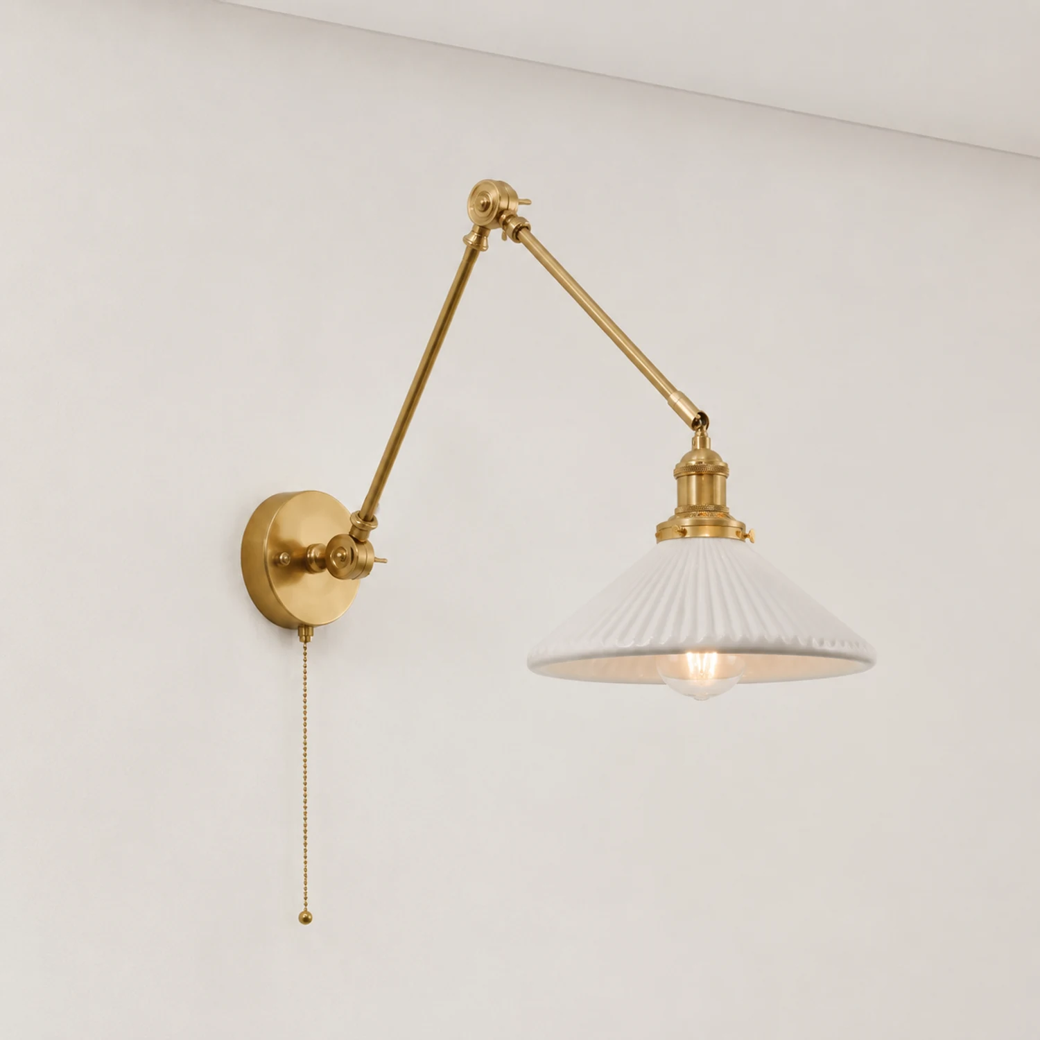 Carins Verstellbare Wandleuchte, Keramik & Metall, 4 Stil - Lumpaz