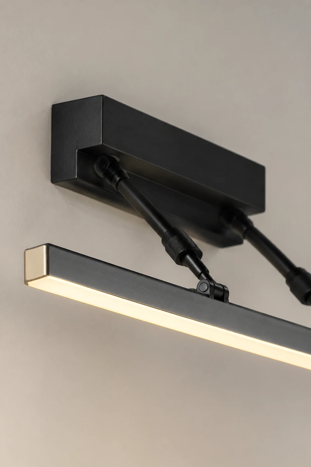 Edge Spiegelfront Waschtisch-Wandleuchte, 3 Farben, Metall, 41/50/60/70CM Lang - Lumpaz
