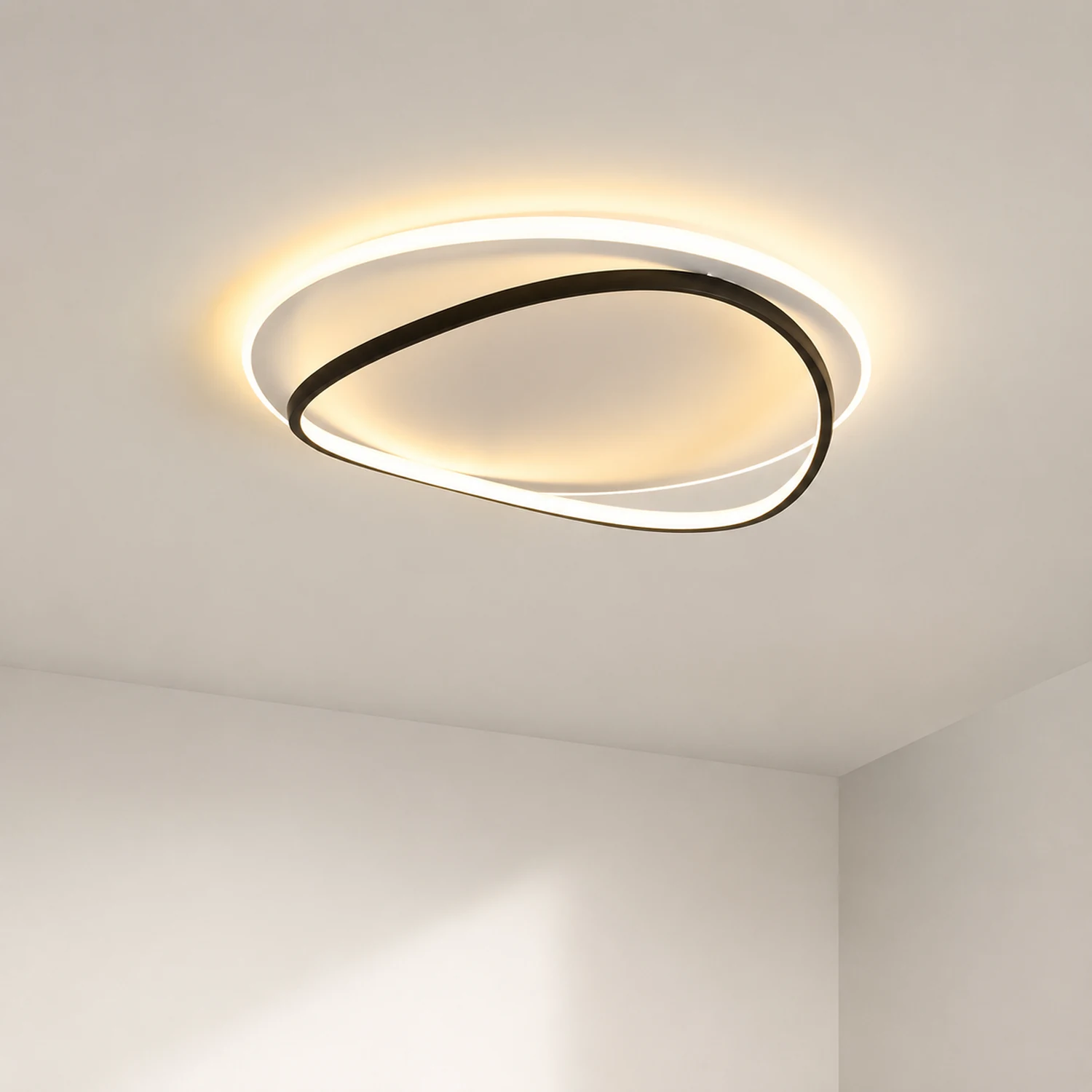 Quinn Deckenleuchte,Duo-Ring, 2 Farben, ∅41CM/50CM - Lumpaz