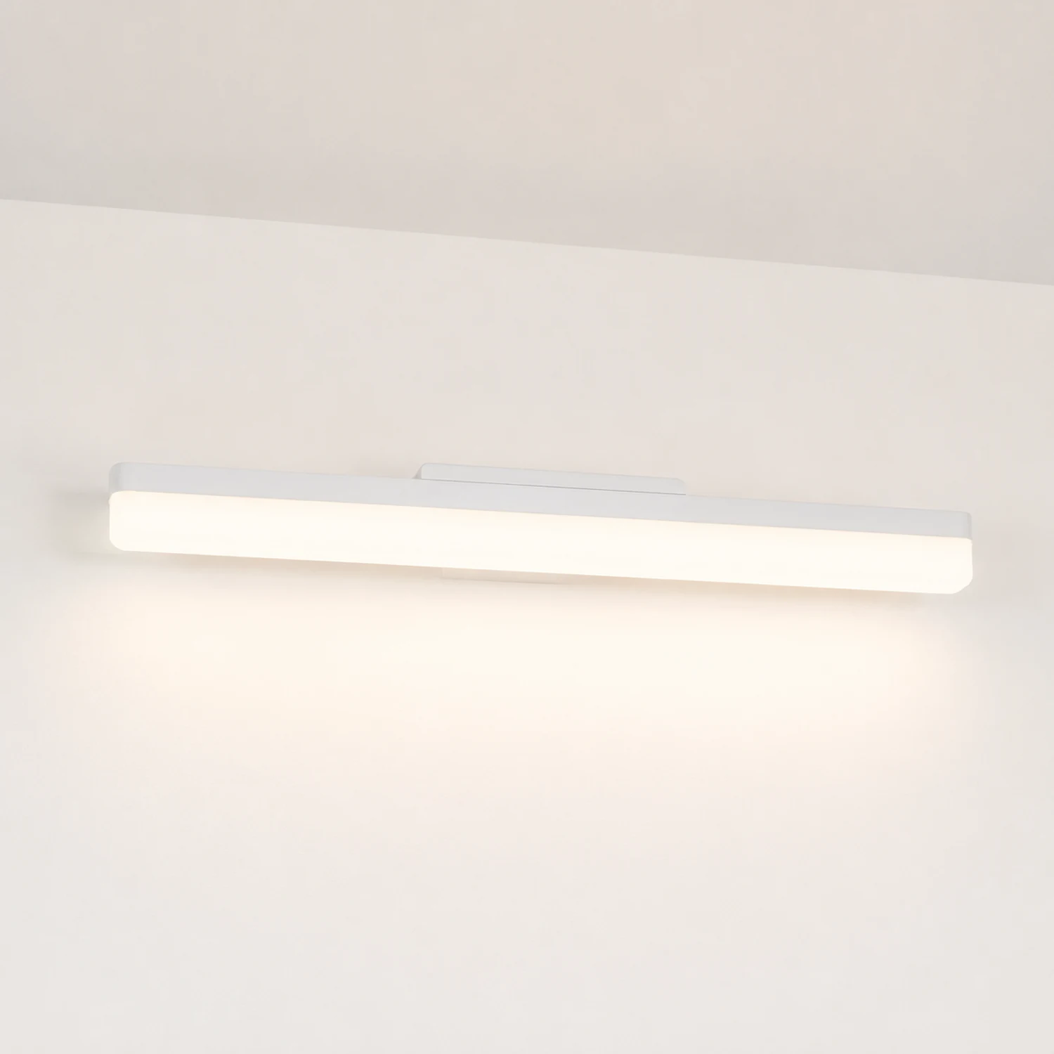 Edge Rechteckige Weiße Spiegelfront Eitelkeit Wandleuchte, 20/40/60CM Lang - Lumpaz