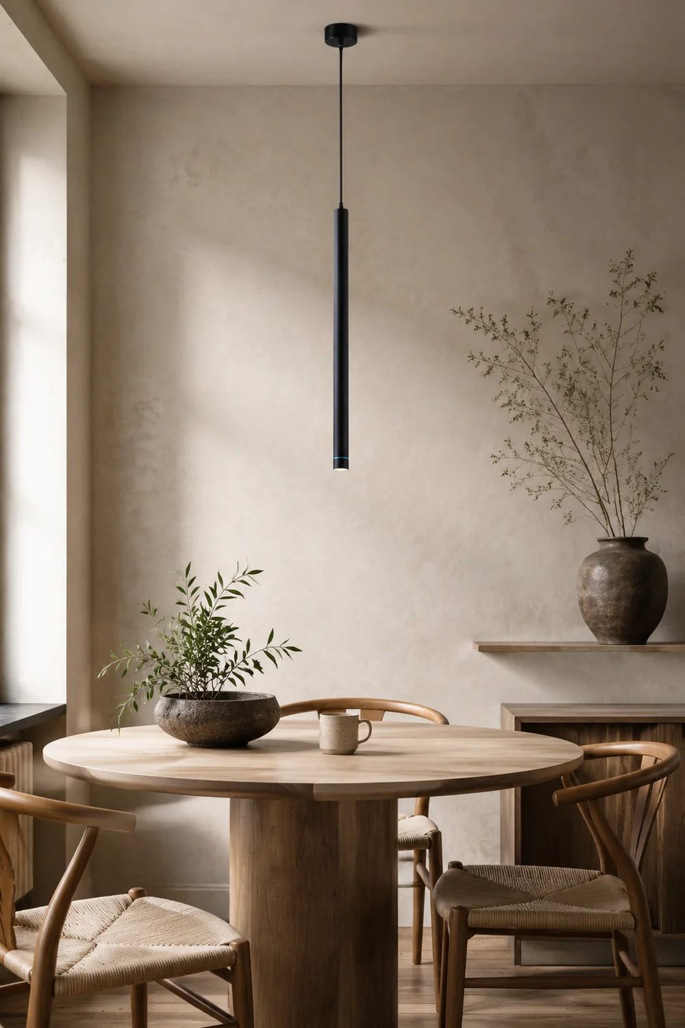 Edge Pendelleuchte Zylinderförmig, 2 Farben, 30CM/50CM/60CM Lang - Lumpaz