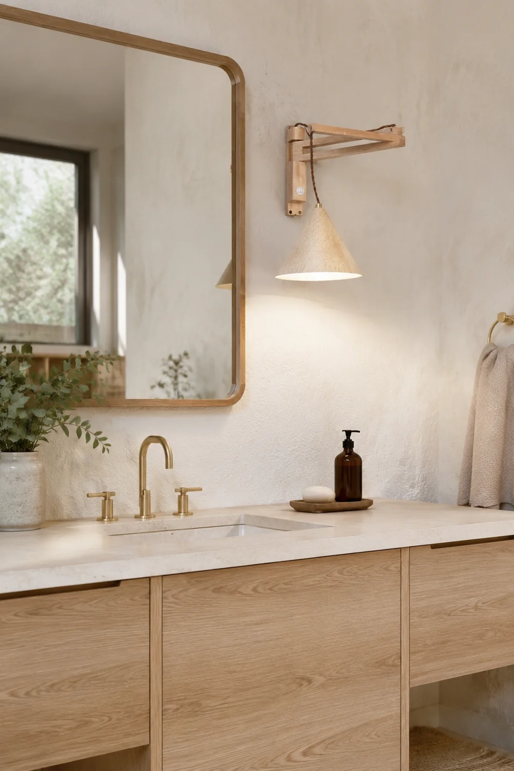 Ozawa Einstellbar Wandleuchte , Holz & Metall, 2 Farben - Lumpaz