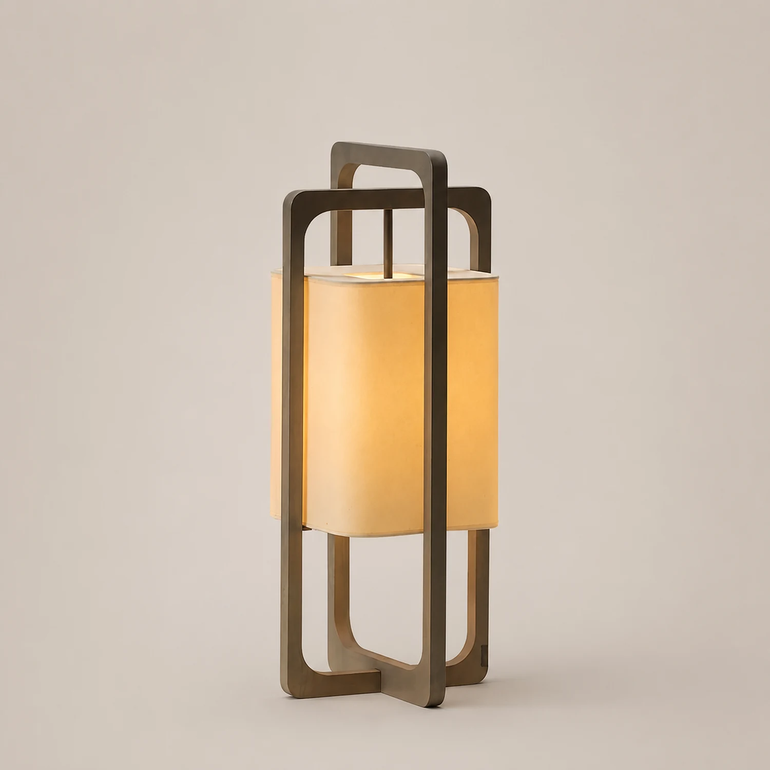 Ozawa Rechteckige Stehleuchte, Holz, ∅20/32CM Lang - Lumpaz