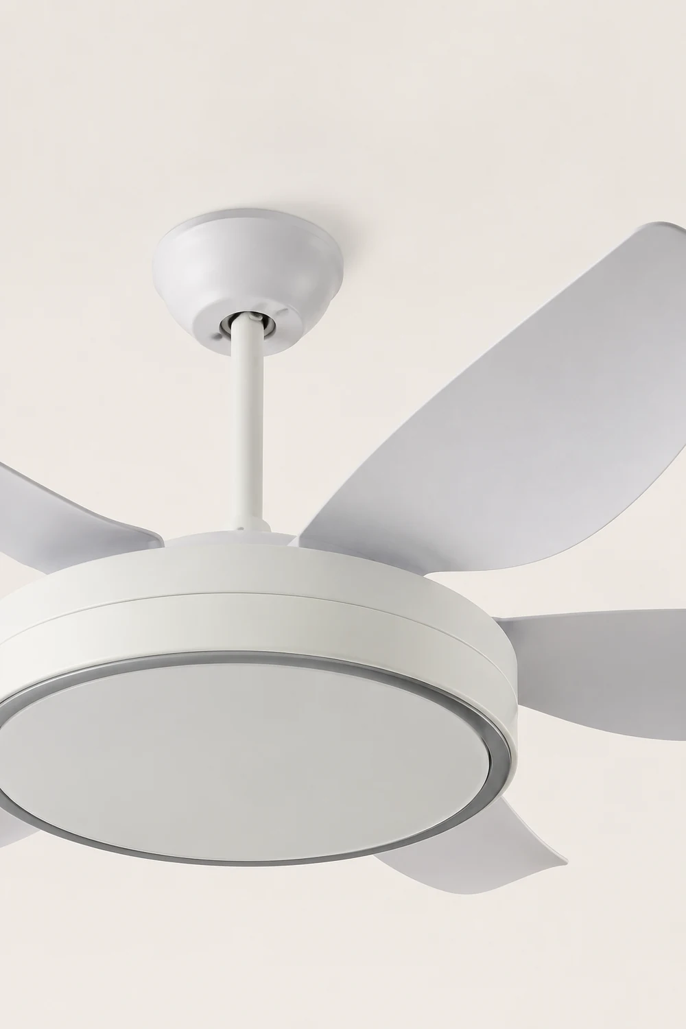 Haydn Weißer 6-Blatt-Deckenventilator mit Beleuchtung Grundlegend , ∅130CM - Lumpaz