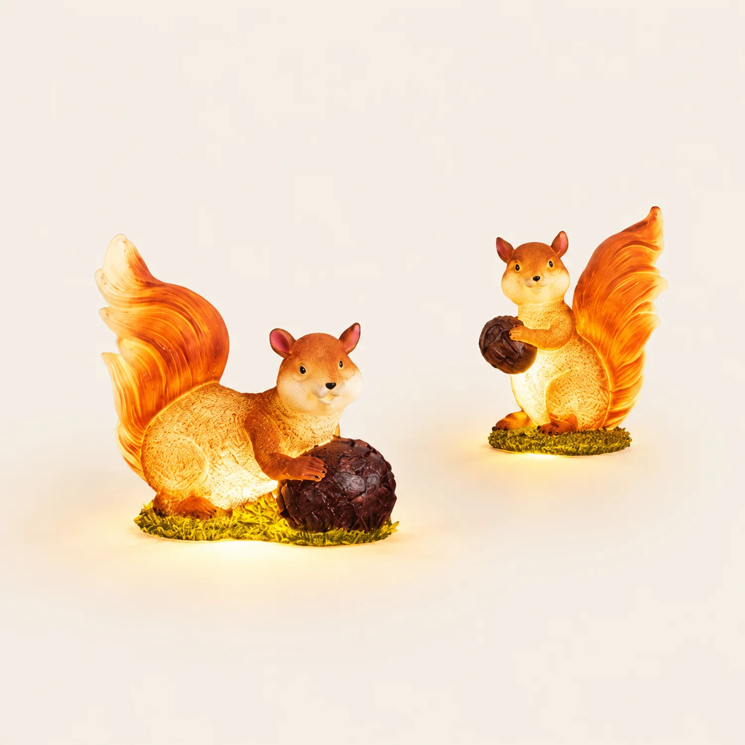 Fateh Außenstehleuchte Eichhörnchen, Solar, 2 Stile, Höhe 44/48CM - Lumpaz