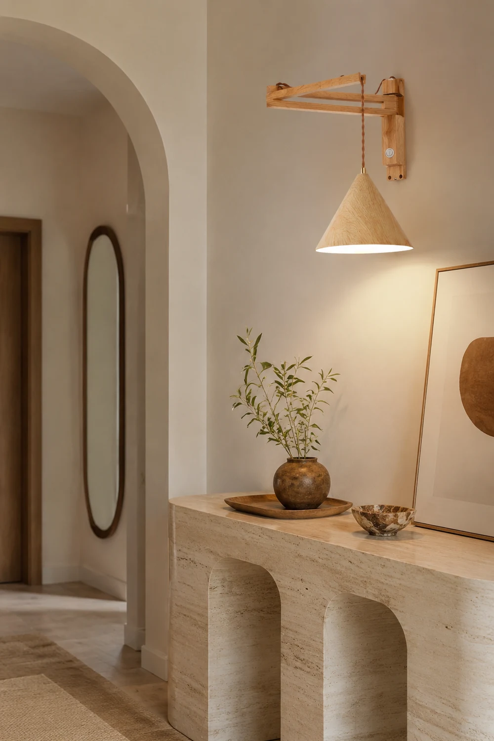 Ozawa Einstellbar Wandleuchte , Holz & Metall, 2 Farben - Lumpaz