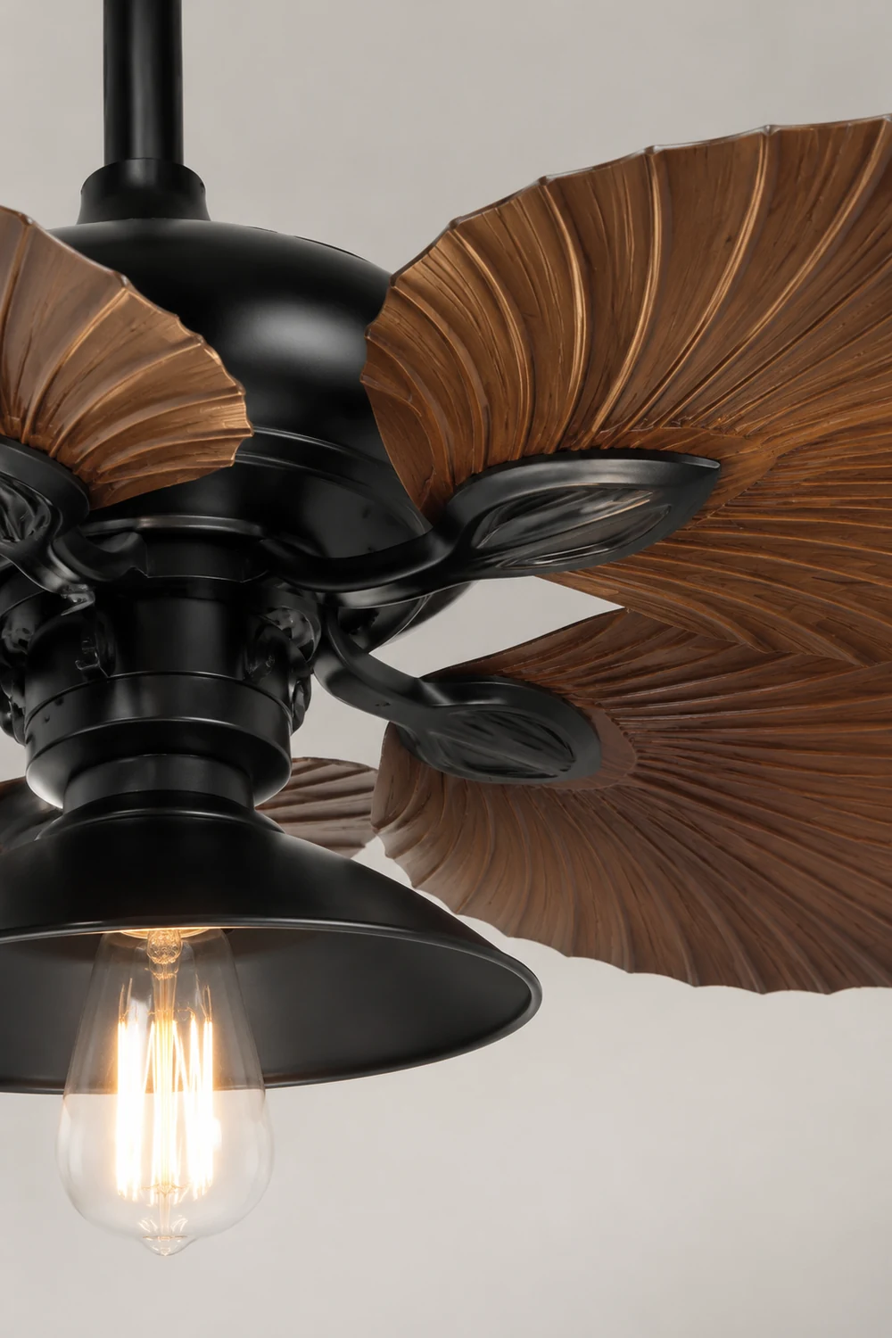 Ross 5-Blatt-Deckenventilator mit Beleuchtung/ w Laterne, 1/3/5 -flammig, ∅132CM - Lumpaz