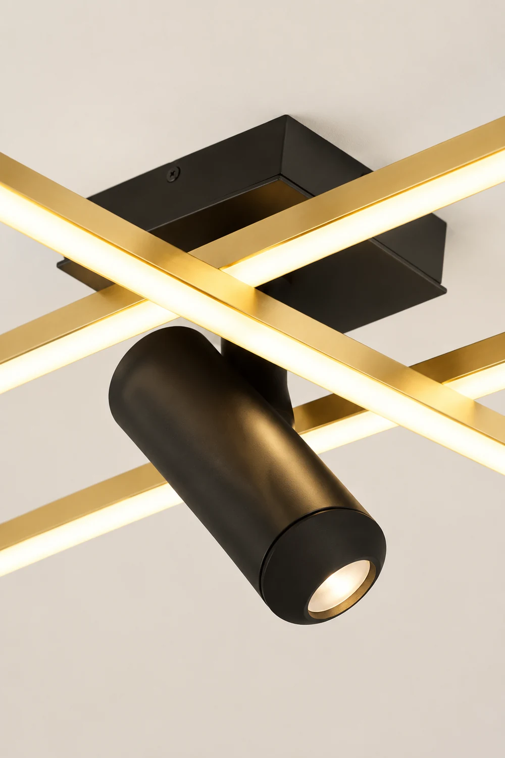 Edge Kunst Dimmbar Deckenleuchte Geometrisch Metall LED für Wohnzimmer,70CM/95CM Lang - Lumpaz