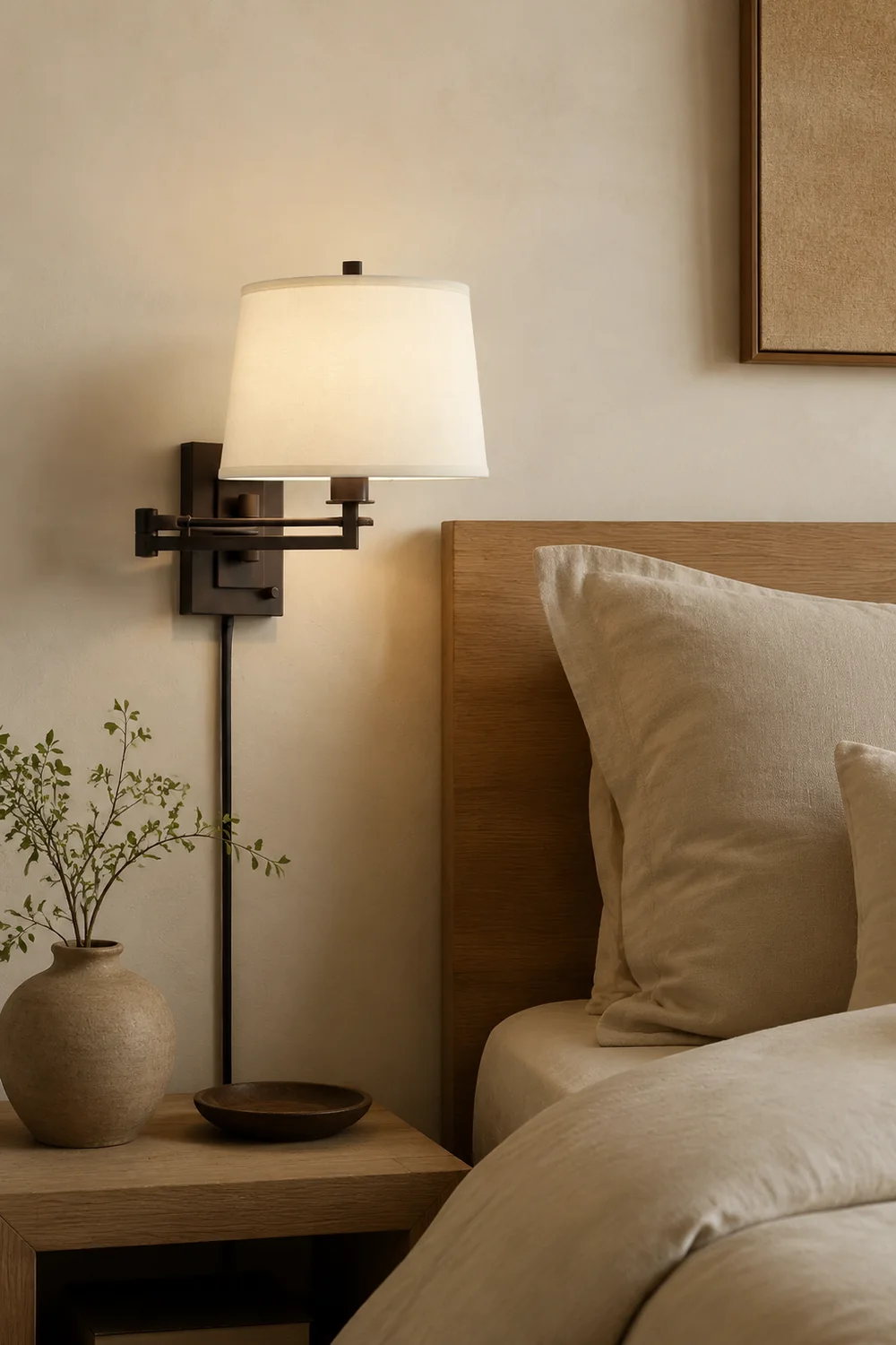 Eyrn Bronze Steckbare Verstellbare Wandlampe, ∅30CM - Lumpaz