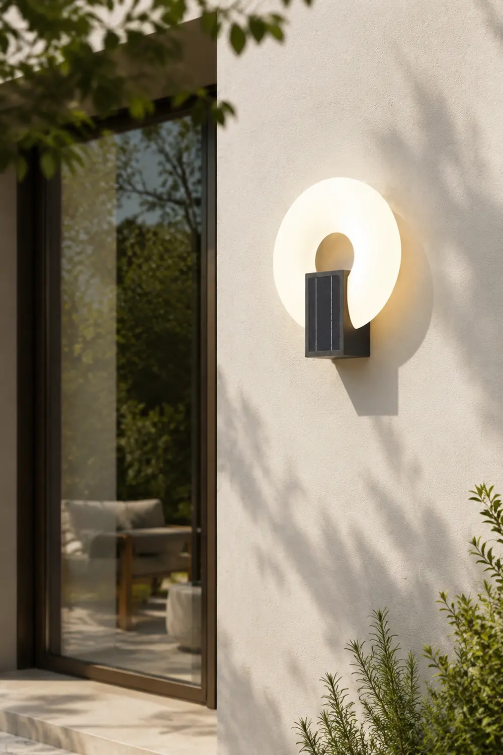 Isaac Außenwandlleuchte Ring, Solar - Lumpaz