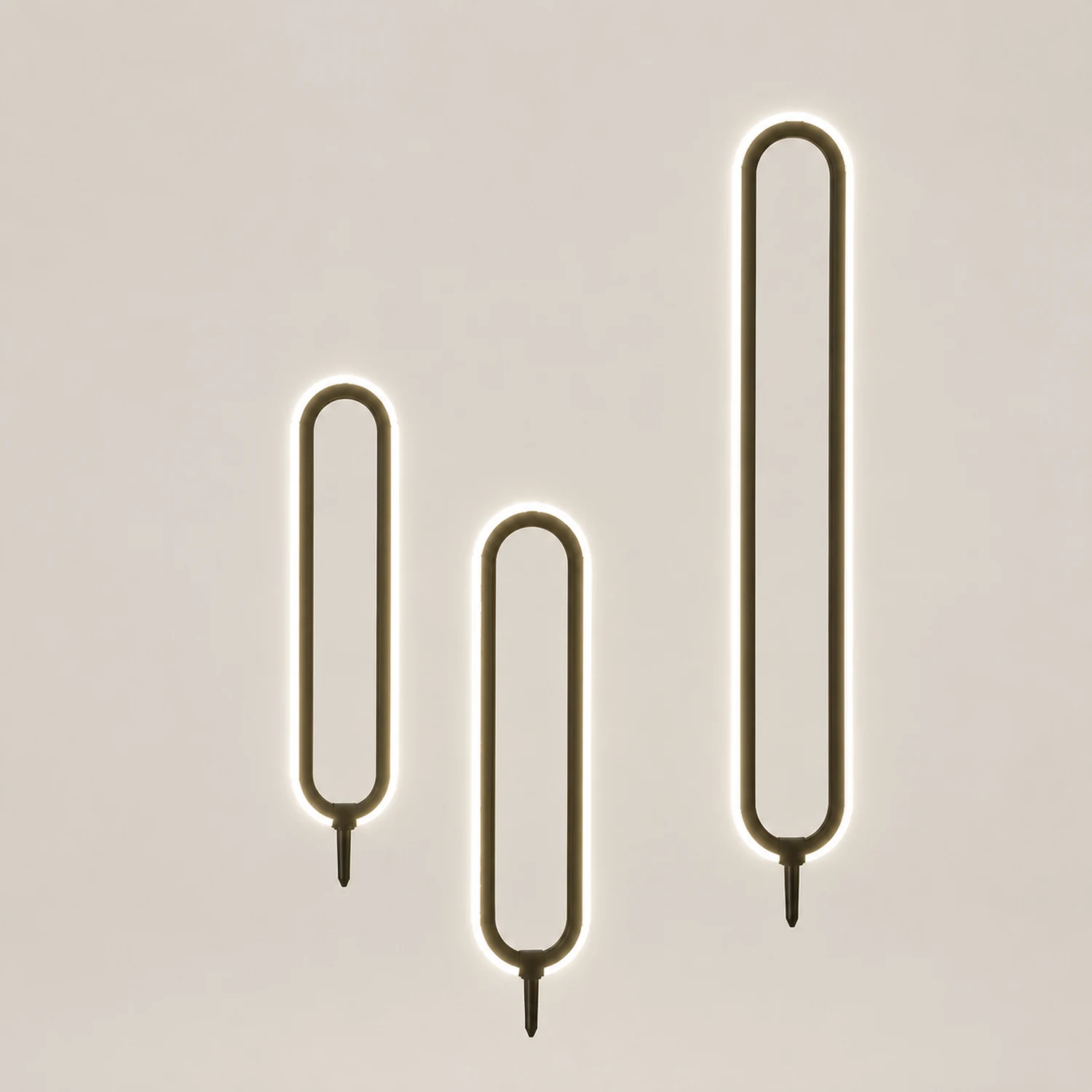Pena Oval Außen-Pollerleuchte Solar, 40/60/120CM Lang - Lumpaz