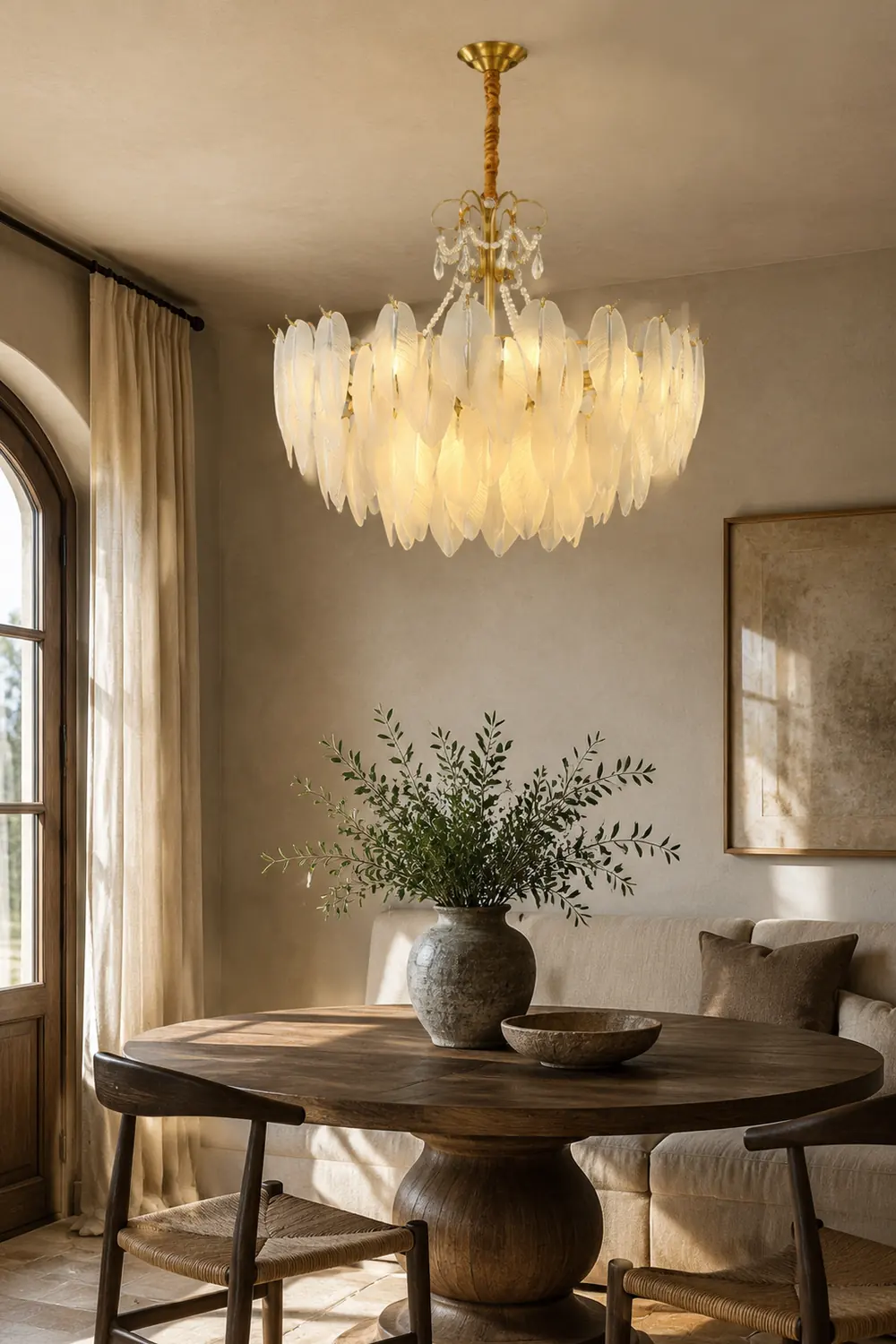 Kirsten Kronleuchter Perle Farbe Schaltbar Metall & Glas, ∅50/60/80CM - Lumpaz