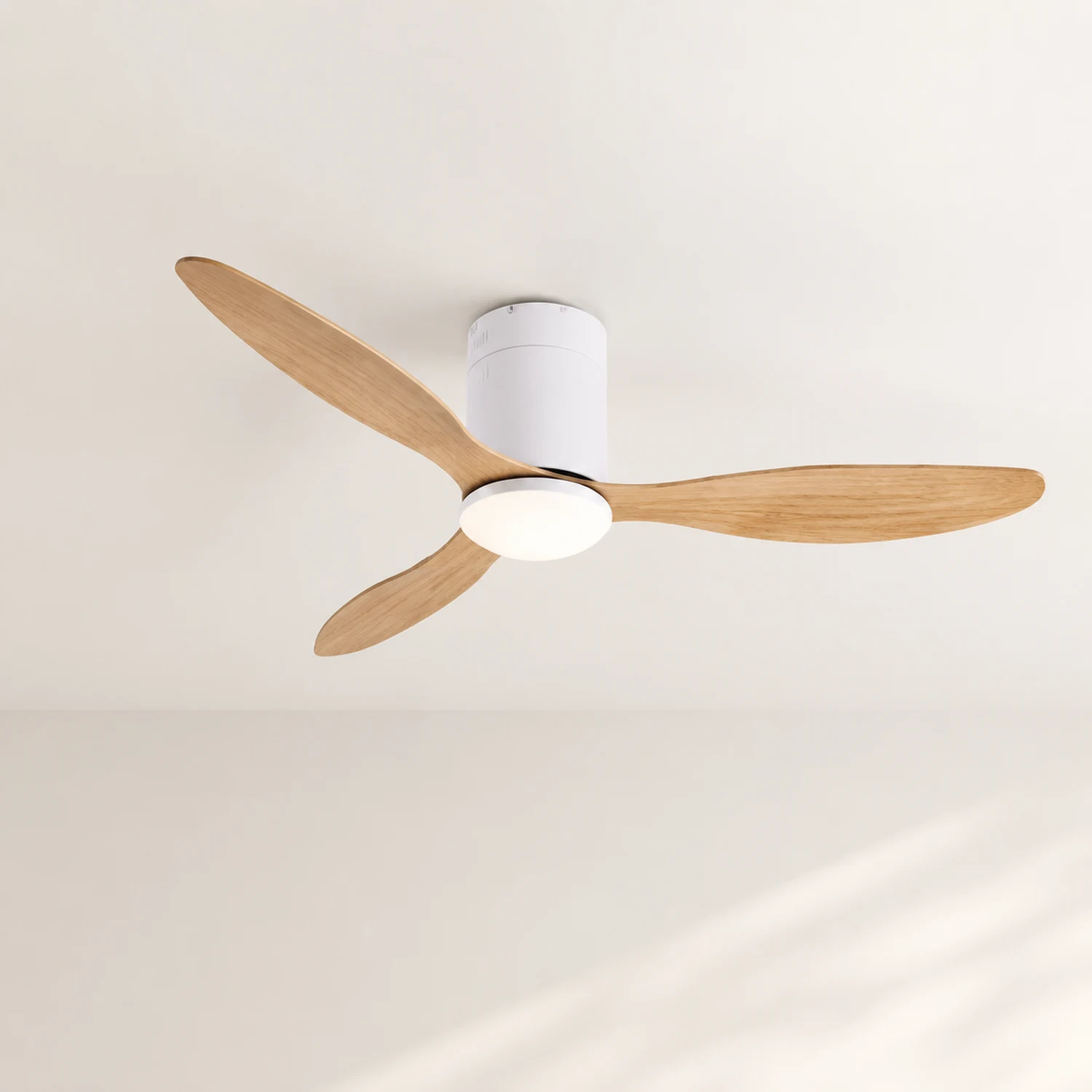 Walters 3-Blatt Weiße Deckenventilator mit Beleuchtung, 2 Farbe, ∅115CM - Lumpaz