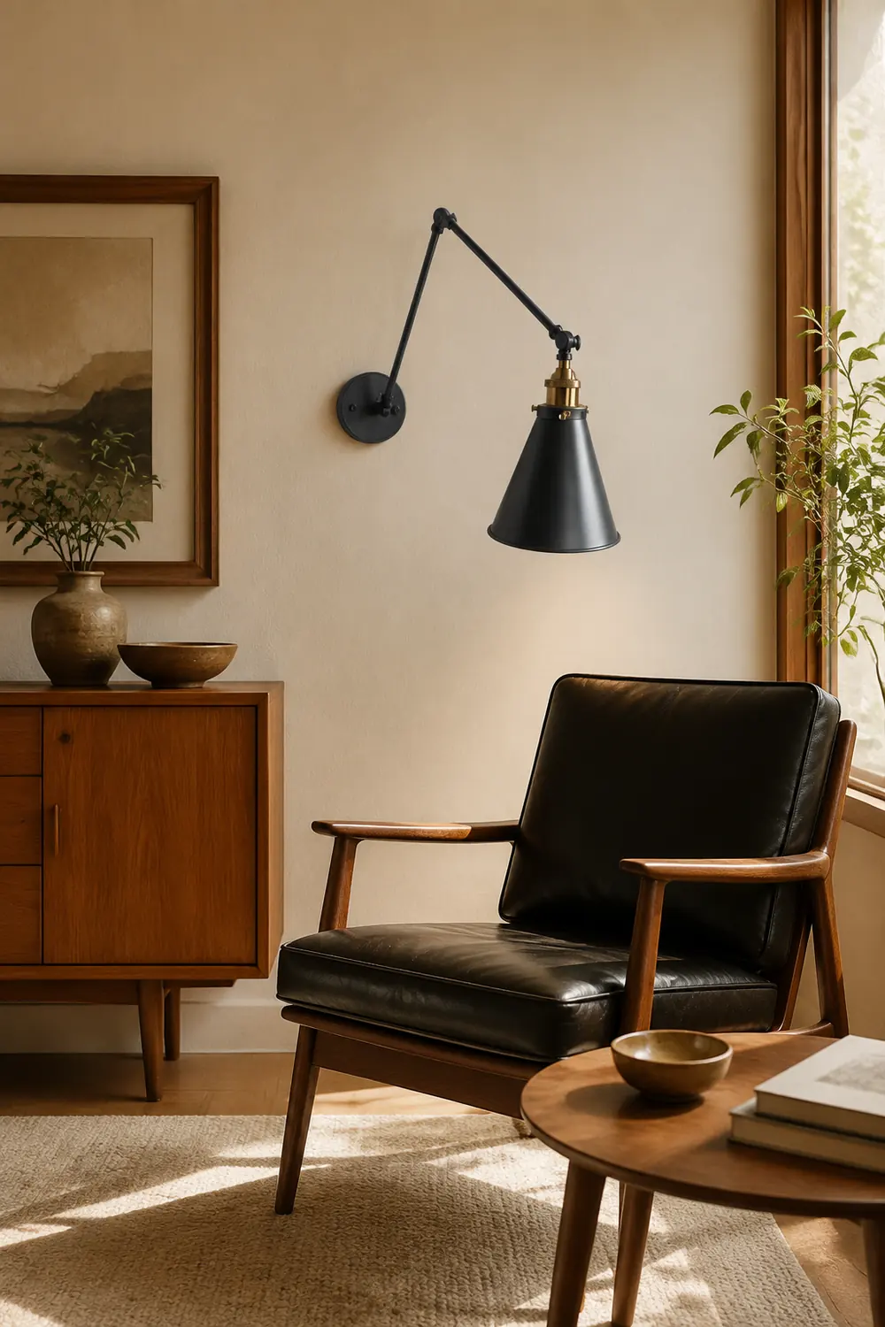 Brady Konische, verstellbare Wandleuchte, Metall - Lumpaz