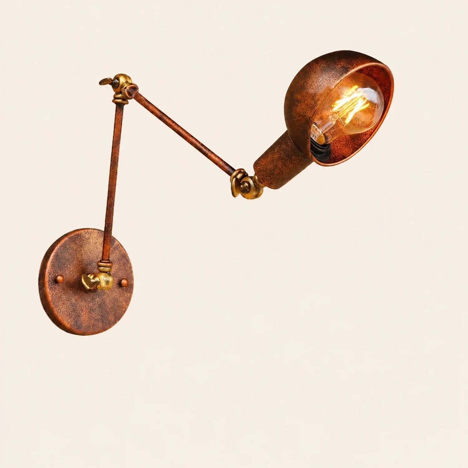 Brady Rust Verstellbare Wandleuchte, 20/30CM Lang - Lumpaz