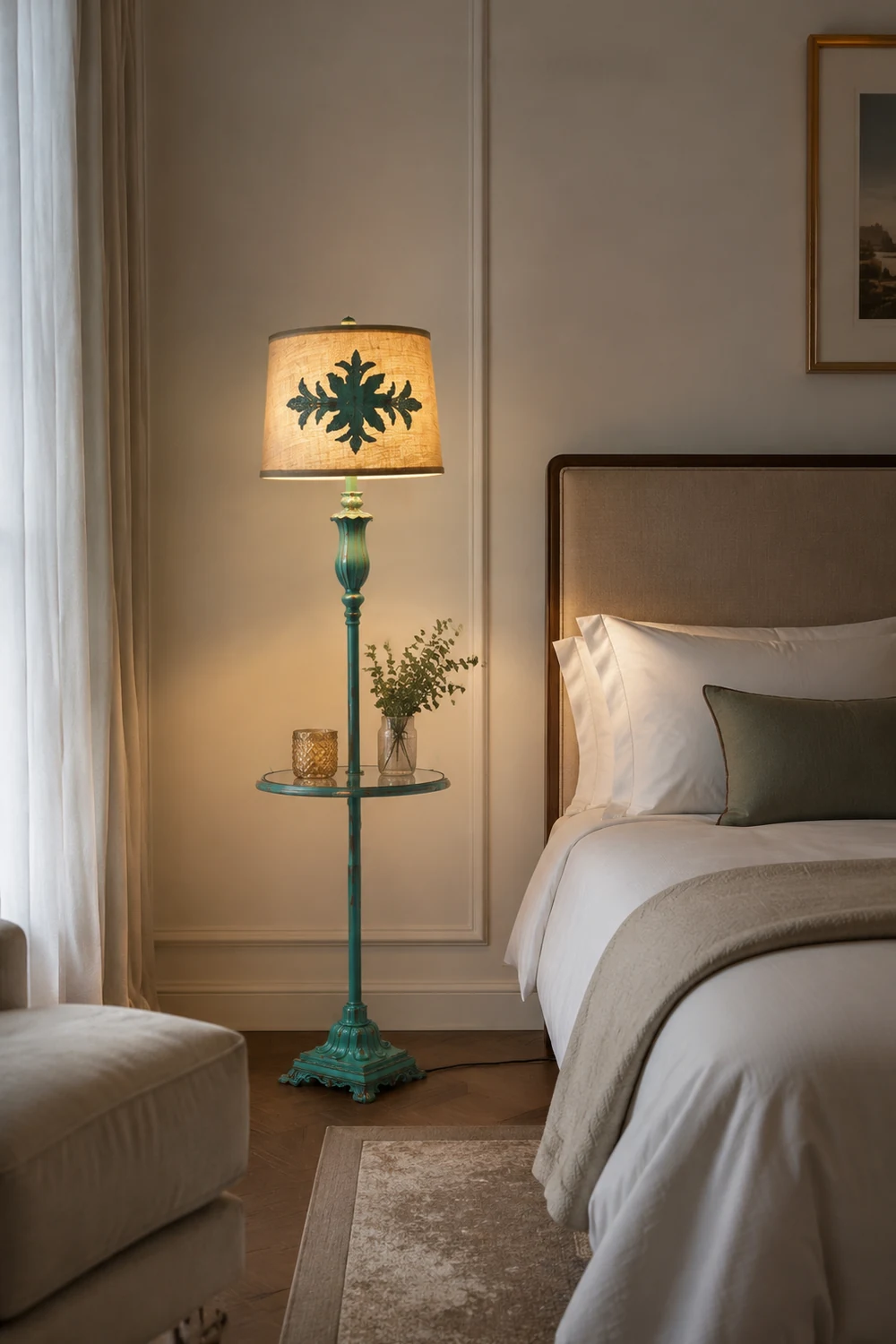 Eryn Vintage Grüne Stehlampe, 2 Stile - Lumpaz