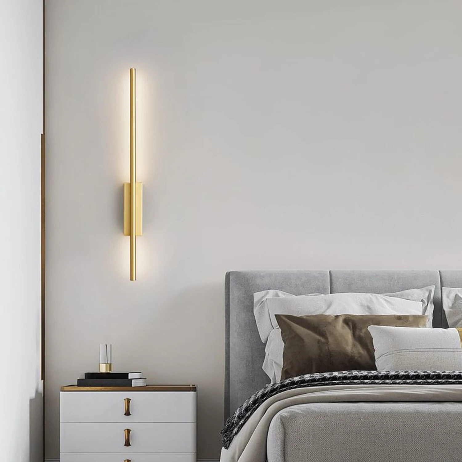 Edge Lineare Spiegelfront Waschtisch-Wandleuchte, 2 Farben & Stile, 61/80/100/120CM Lang - Lumpaz