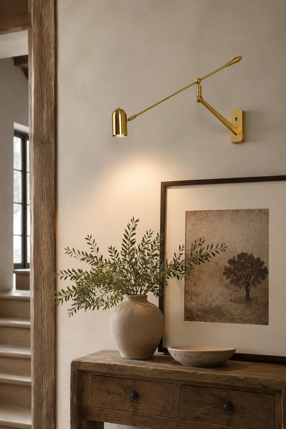Freja Verstellbare goldene Wandleuchte - Lumpaz