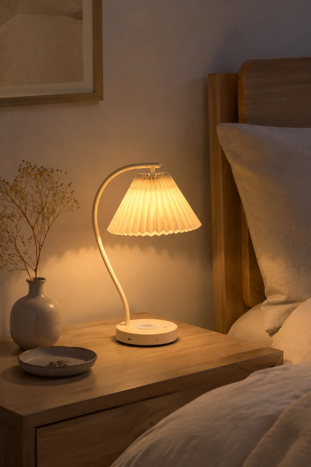 Ozawa Plissierte Tischlampe, 2 Farben - Lumpaz