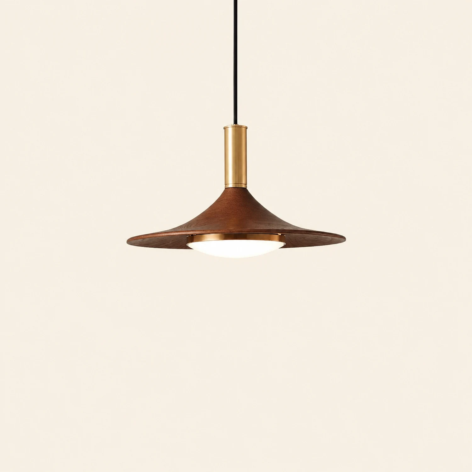 Carins Pendelleuchte,  Metall & Holz, 1/2/3-flammig, ∅25CM/35CM - Lumpaz