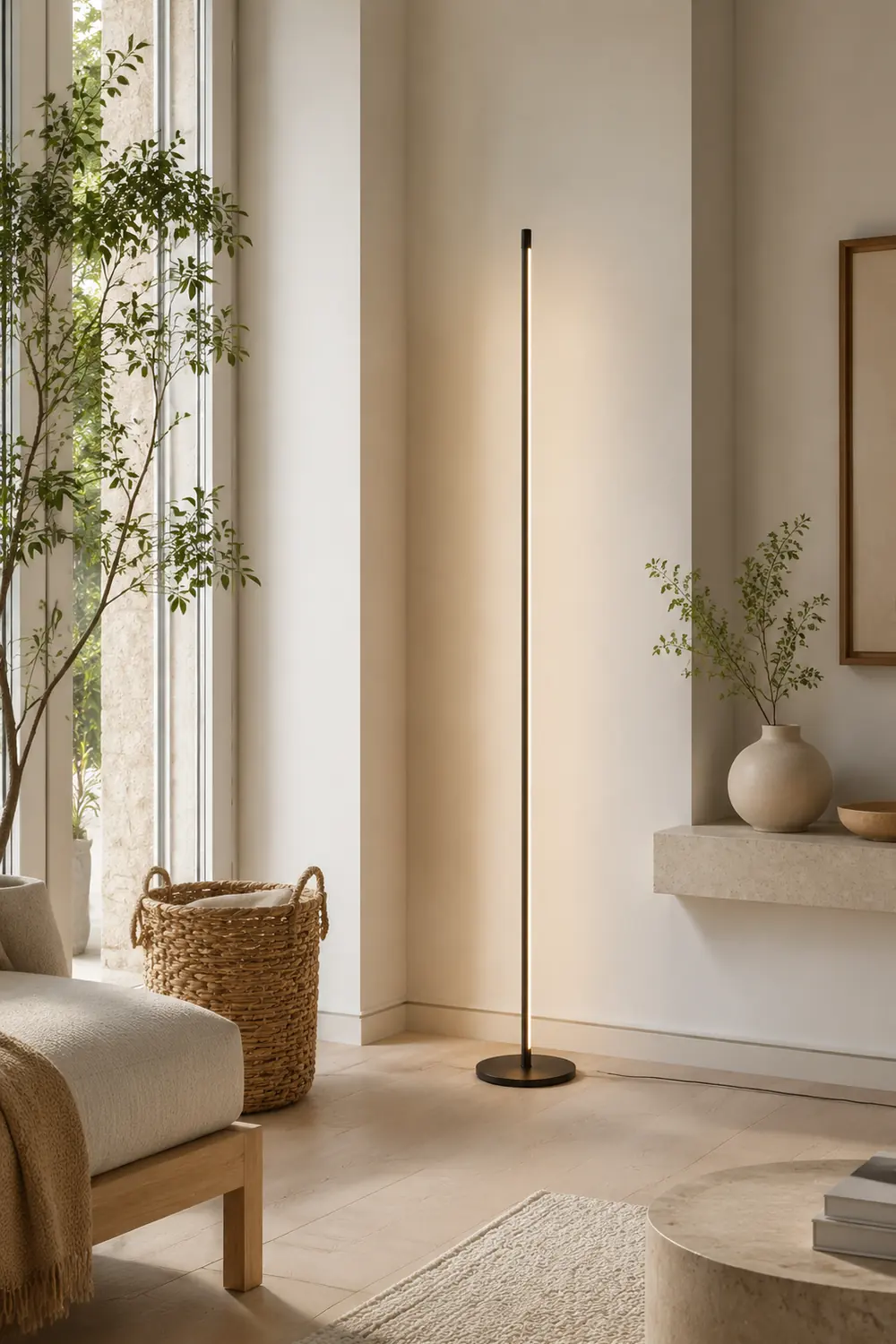 Edge Lineare Stehlampe, 3 Farben, 150CM Lang - Lumpaz