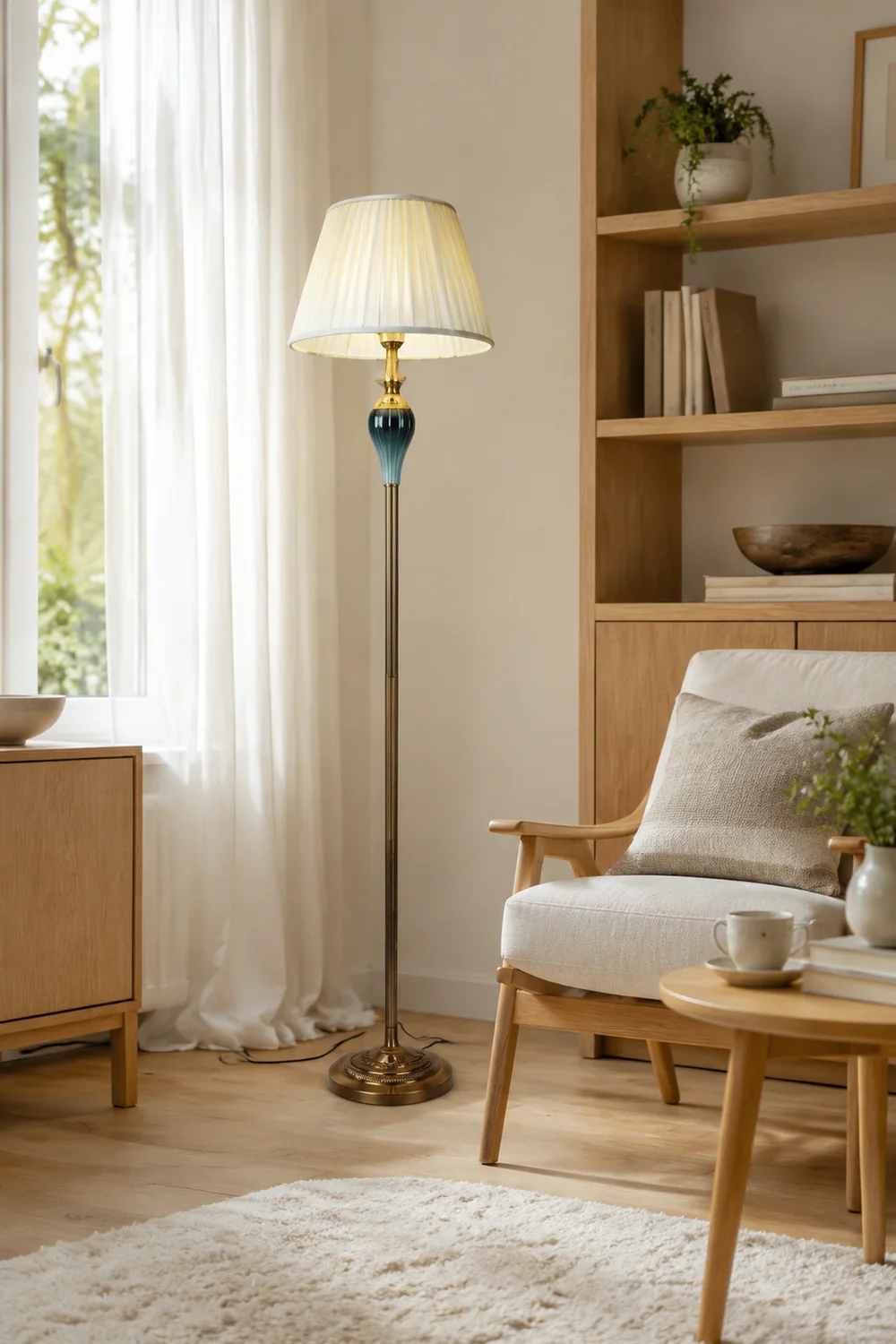 Eryn Stehlampe, Metall & Textil, 152CM Lang - Lumpaz