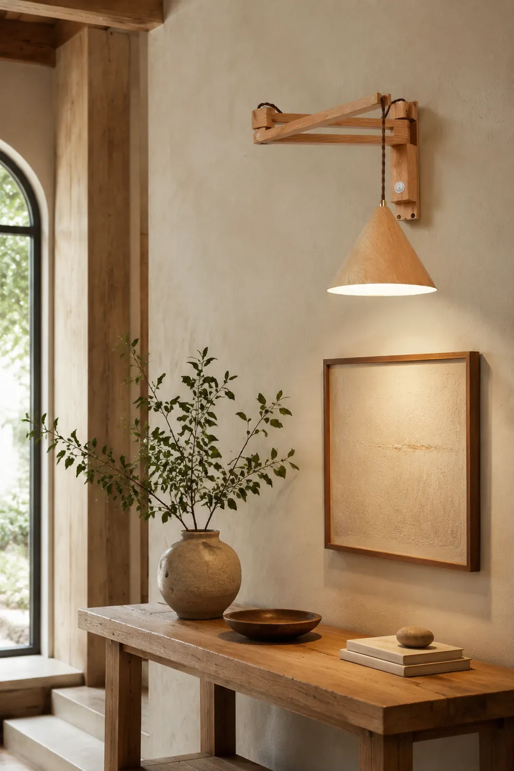 Ozawa Einstellbar Wandleuchte , Holz & Metall, 2 Farben - Lumpaz