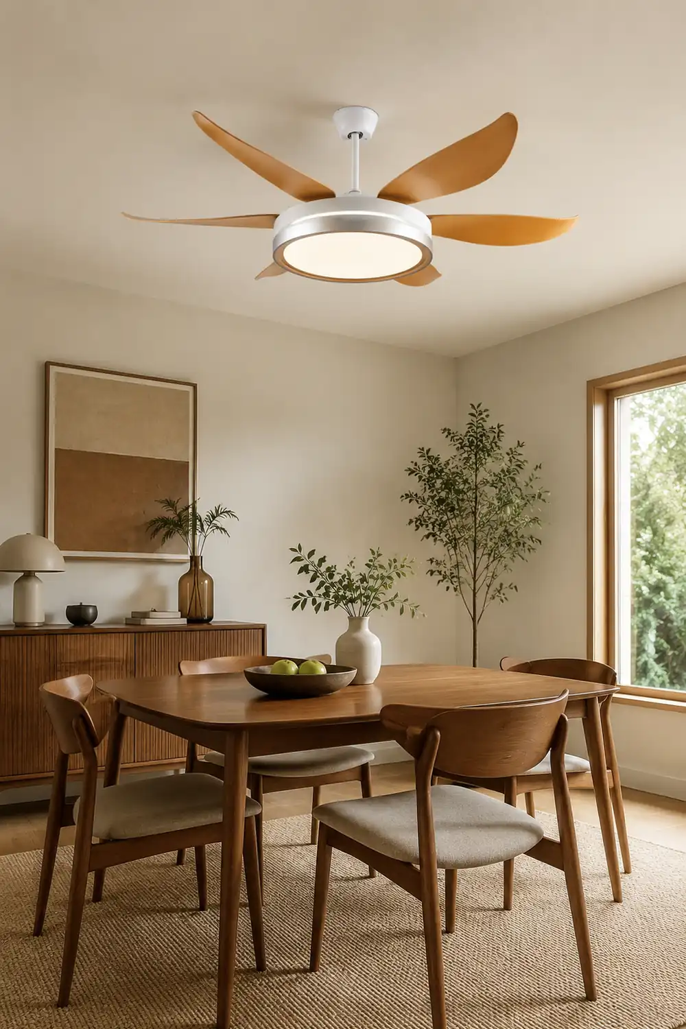Haydn 6-Blatt-Deckenventilator mit Beleuchtung, 2 Farben, ∅130CM - Lumpaz