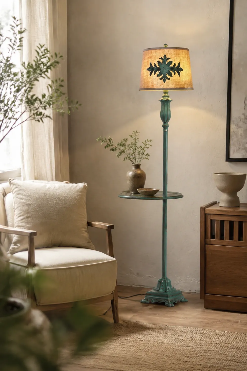 Eryn Vintage Grüne Stehlampe, 2 Stile - Lumpaz