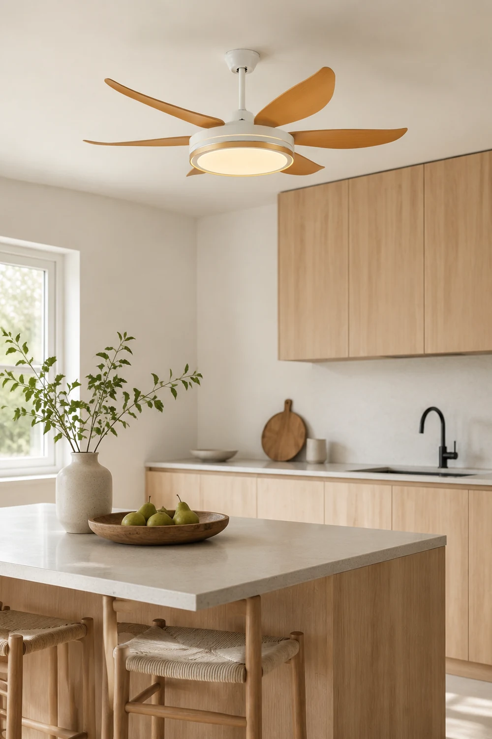 Haydn 6-Blatt-Deckenventilator mit Beleuchtung, ∅130/152CM - Lumpaz