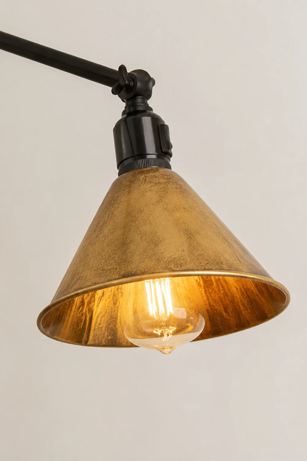 Brady Verstellbare Wandleuchte Vintage Metallic, Messing, 18CM Lang - Lumpaz
