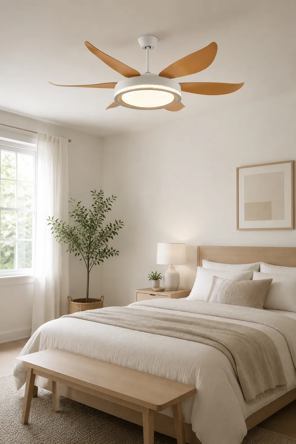 Haydn 6-Blatt-Deckenventilator mit Beleuchtung, ∅130CM - Lumpaz