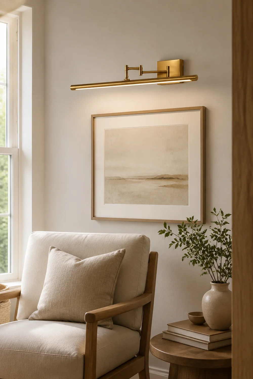 Edge Verstellbare Goldene Spiegelfront Waschtisch-Wandleuchte, Metall, 41/60/80CM Lang - Lumpaz