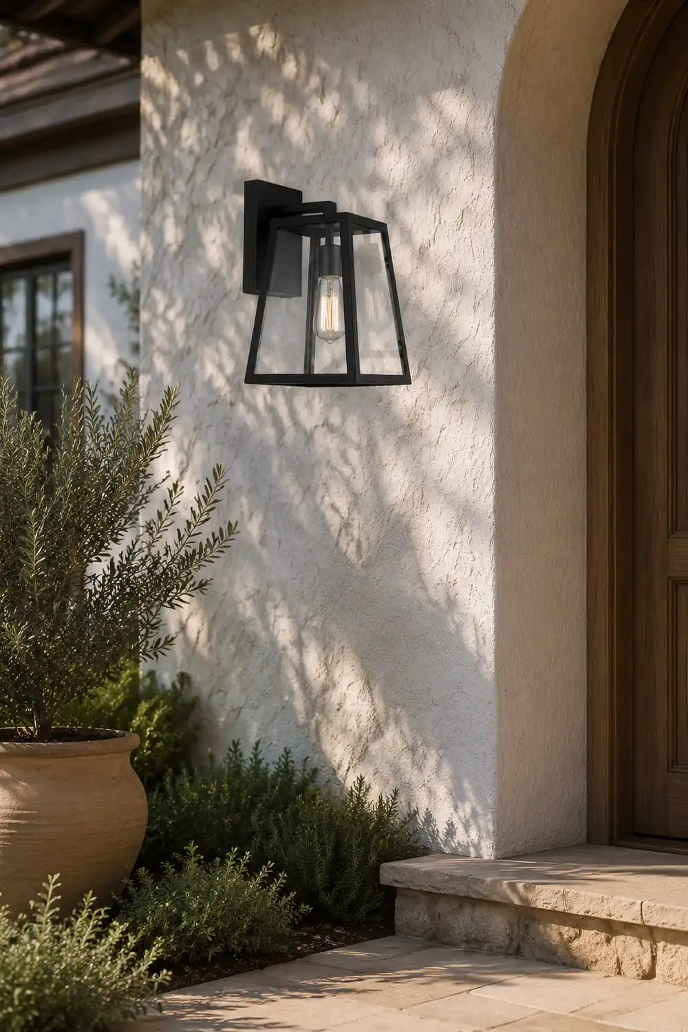 Alessio Schwarz Außenbereich Wandlampe, ∅20CM - Lumpaz