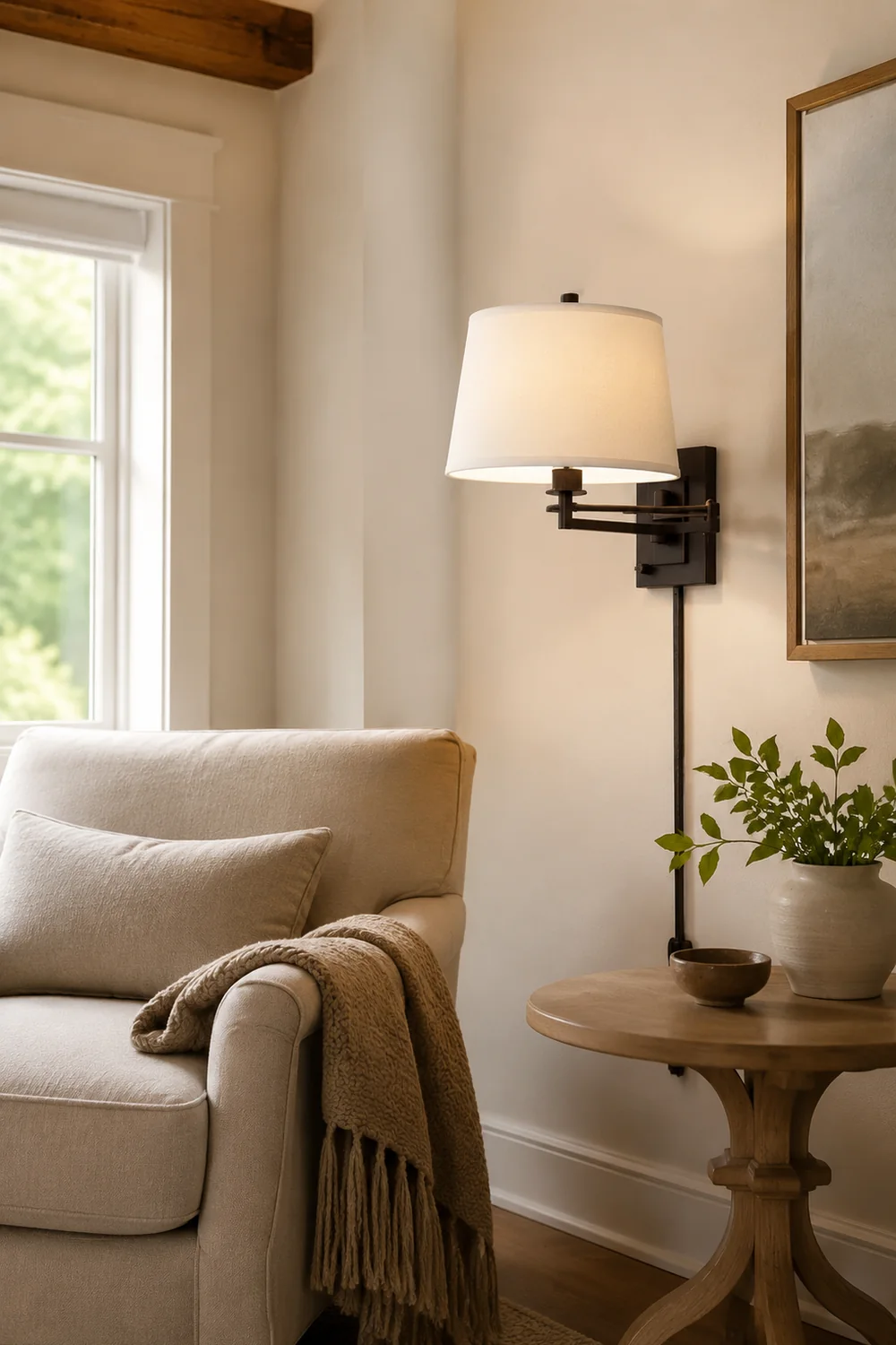 Eyrn Bronze Steckbare Verstellbare Wandlampe, ∅30CM - Lumpaz
