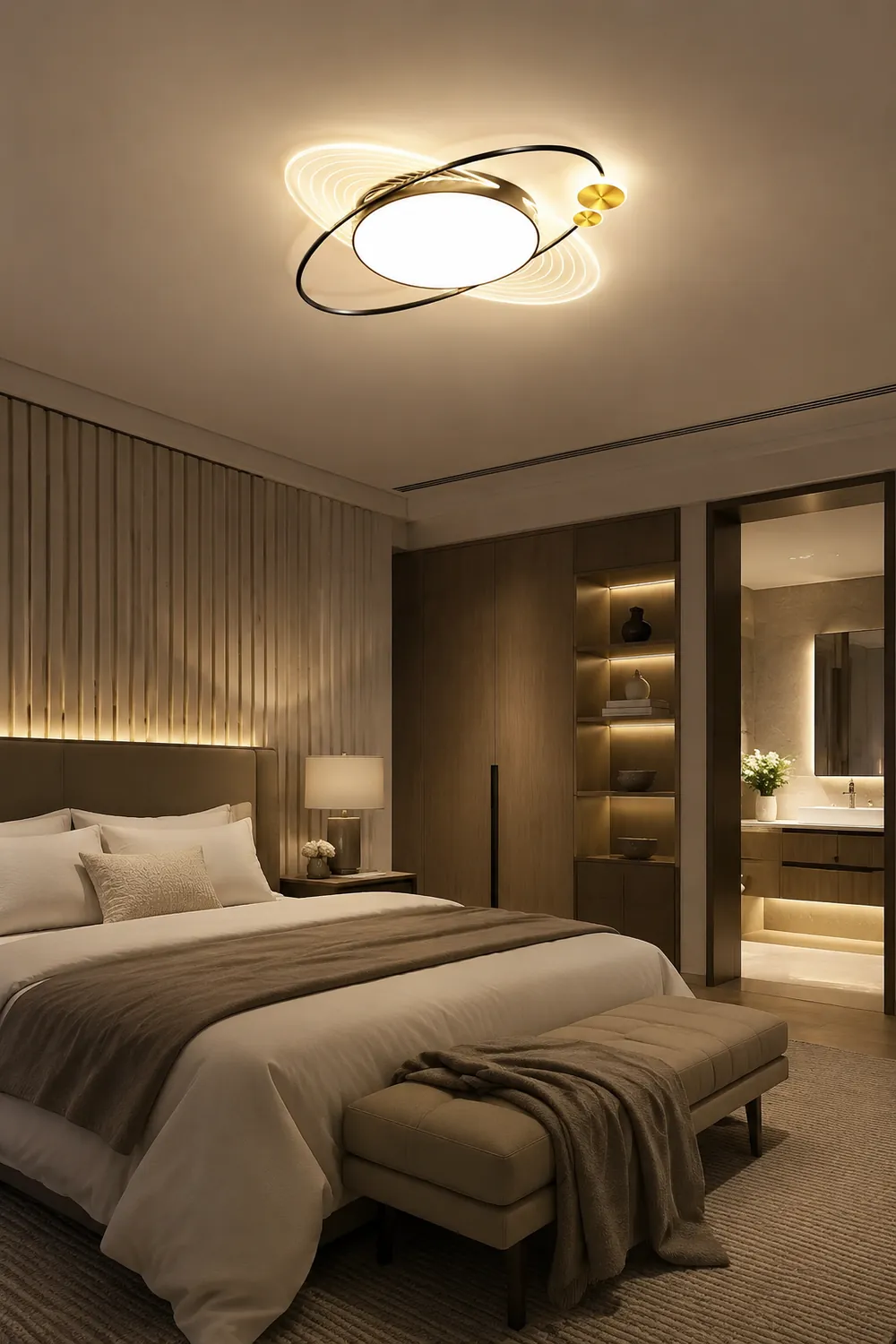 Lacey Modern LED Deckenleuchte Kreis-Design für Wohnzimmer Schlafzimmer, ∅58CM - Lumpaz