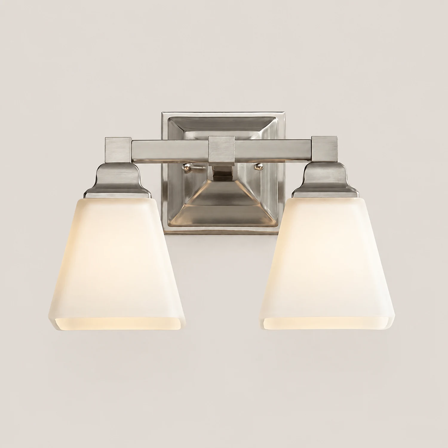 Eyrn Opal Spiegelfront Waschtisch-Wandleuchte, 2/3-flammig, 31/50CM Lang - Lumpaz