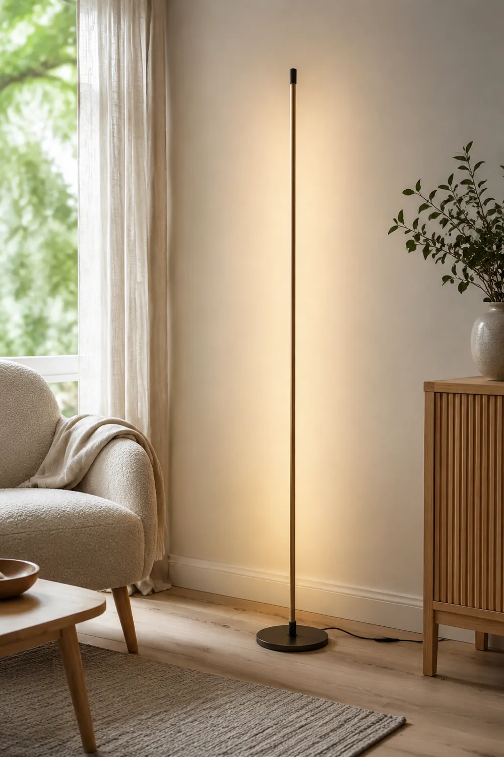 Edge Lineare Stehlampe, 3 Farben, 150CM Lang - Lumpaz