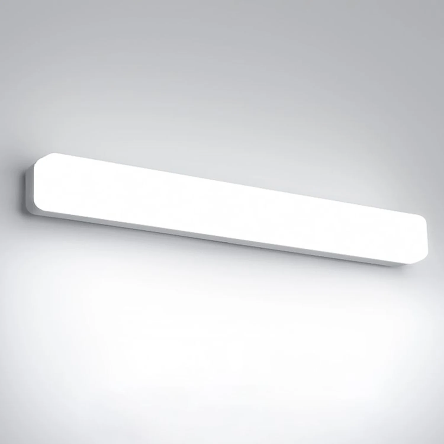 Edge Rechteckige Weiße Spiegelfront Eitelkeit Wandleuchte, 20/40/60CM Lang - Lumpaz