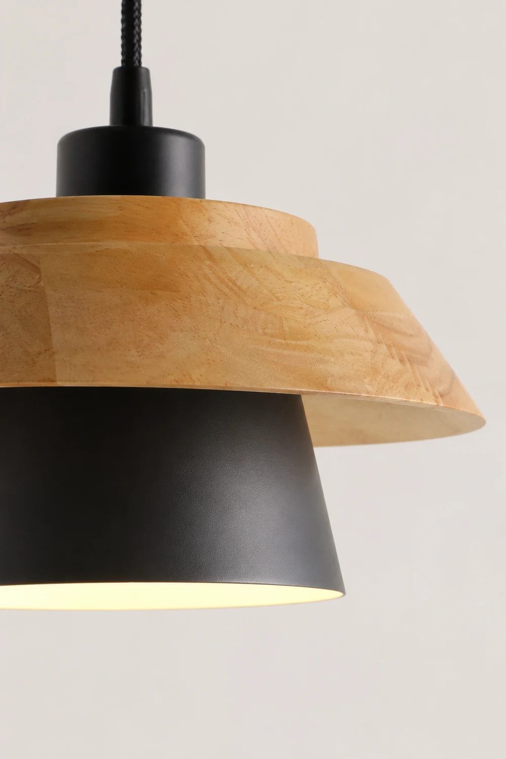 Zaid Pendelleuchte, Stein & Holz, 6 Farben - Lumpaz