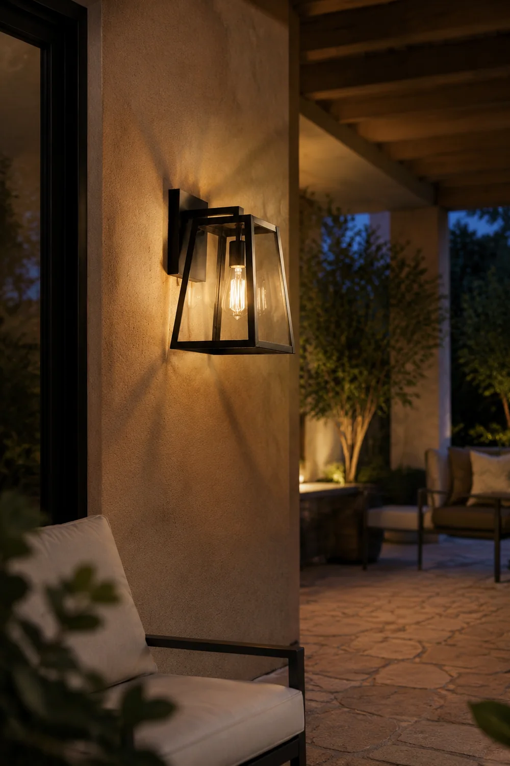 Alessio Schwarz Außenbereich Wandlampe, ∅20CM - Lumpaz