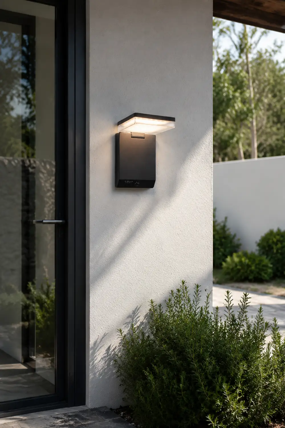 Orr Außenwandleuchte Rechtwinklig Sensor Solar, 20CM Lang - Lumpaz